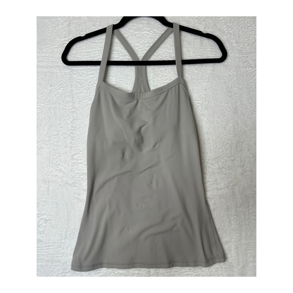 Aritzia Golden Tna Life Cheeky Tank Grey Racerback Shelf Bra Camisole Small